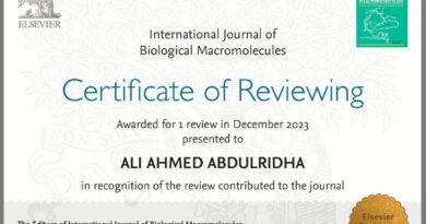 A faculty member at AlSafwa University has been selected as a reviewer to evaluate a scientific research paper for an international journal.